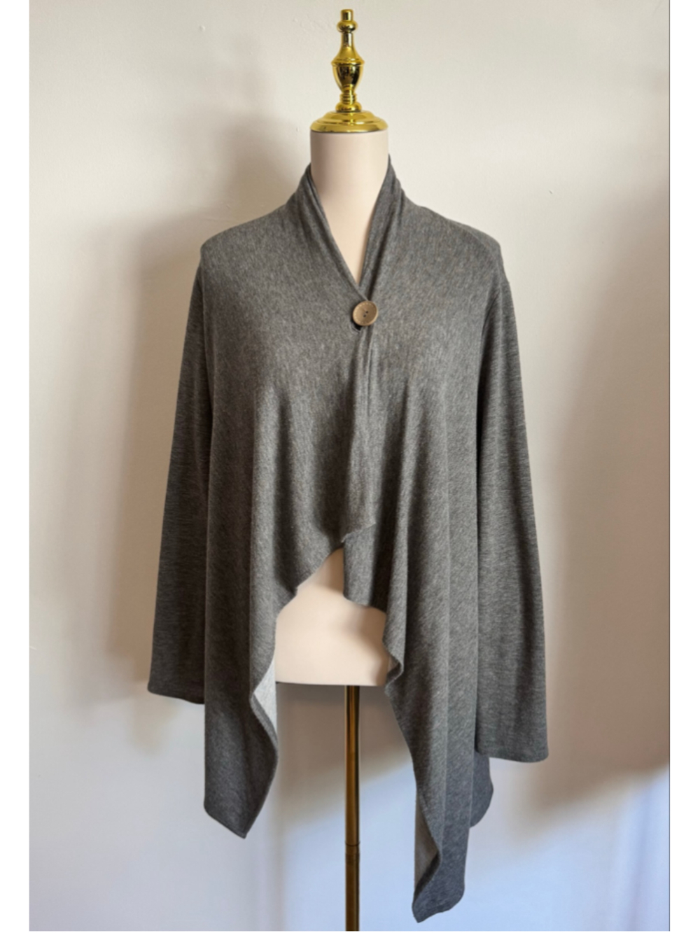 Women's Bobeau Grey Cardigan Sweater Size M